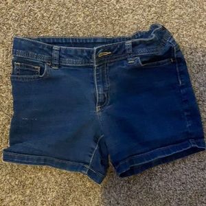 blue jean shorts